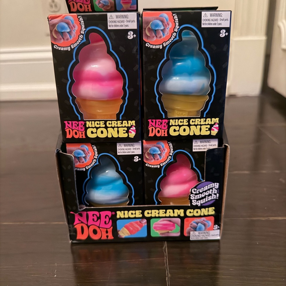 Nee Doh Nice Cream Cone TikTok New Needoh Sensory Squishy 3 Pack Ice - Picture 2 of 5